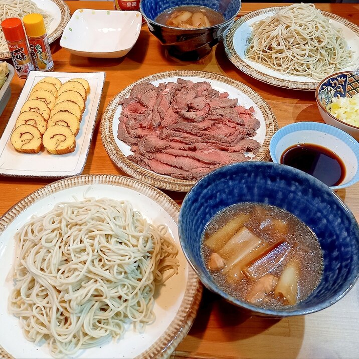 我が家の年越しそば★鶏ネギせいろ